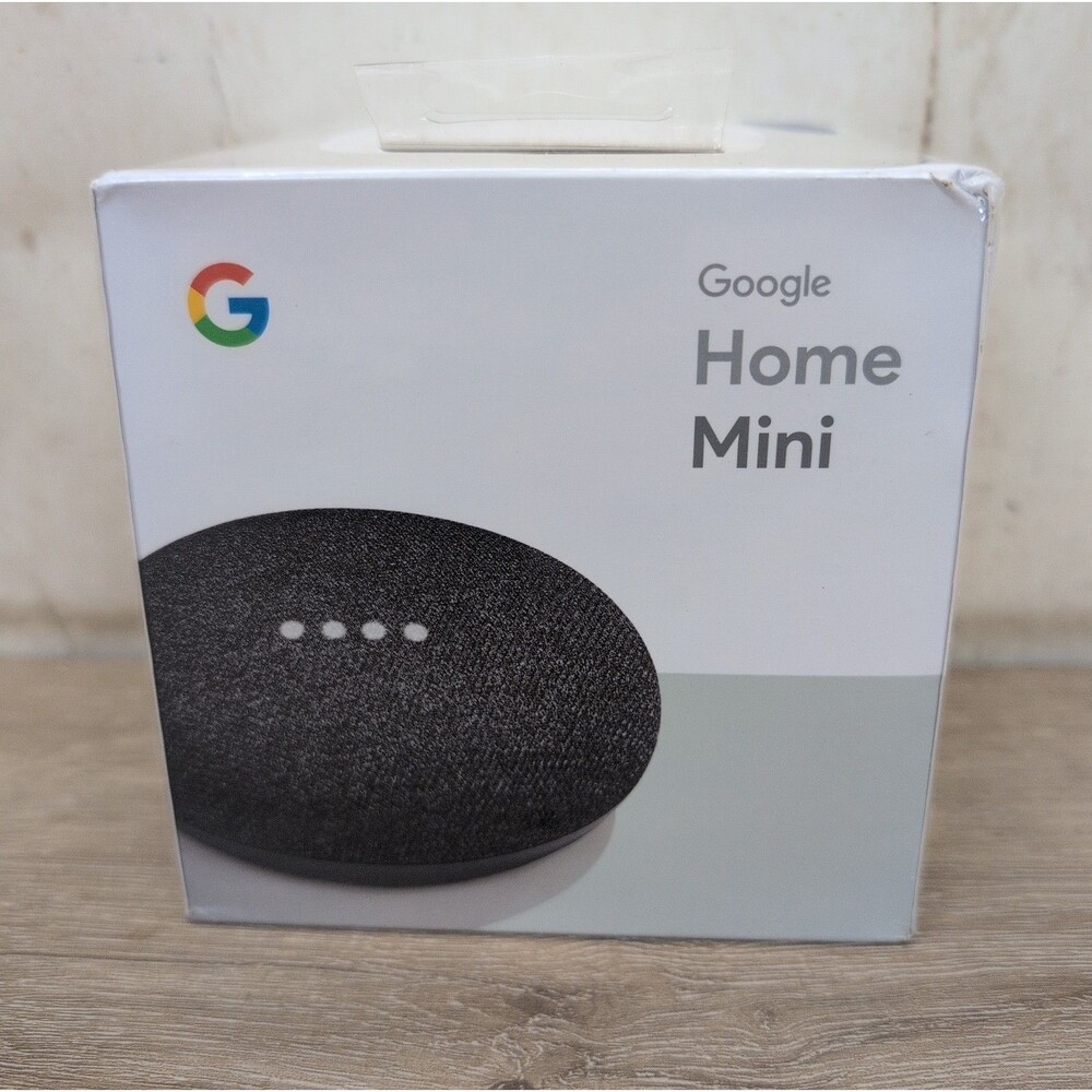 Google Home Mini Smart Speaker Assistant - Charcoal Brand New